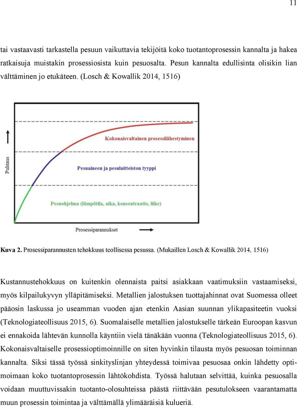 (Mukaillen Losch & Kowallik 2014, 1516) Kustannustehokkuus on kuitenkin olennaista paitsi asiakkaan vaatimuksiin vastaamiseksi, myös kilpailukyvyn ylläpitämiseksi.