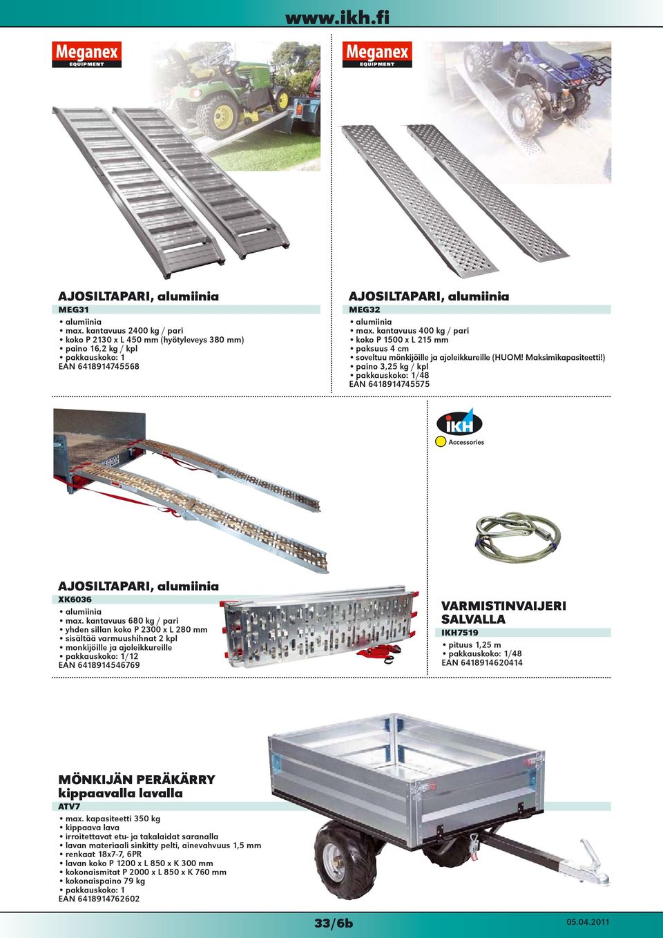 ) paino 3,25 kg / kpl /48 EAN 6418914745575 AJOSILTAPARI, alumiinia XK6036 alumiinia max.