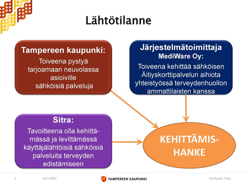 aihiota yhteistyössä terveydenhuollon ammattilaisten kanssa Sitra: Tavoitteena olla