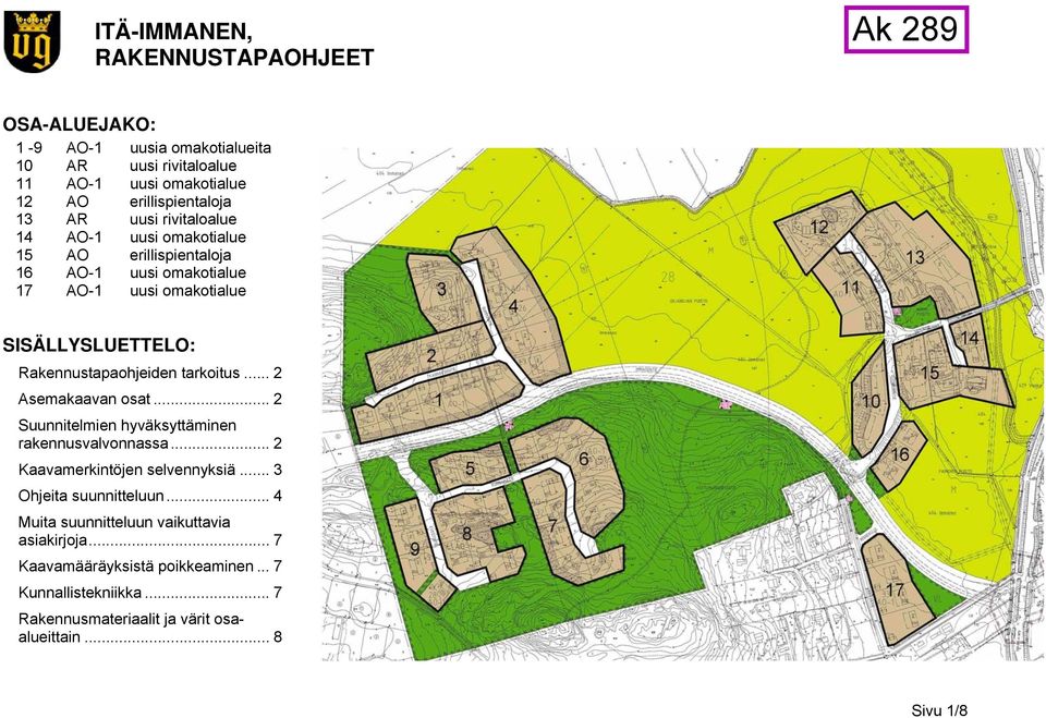 Rakennustapaohjeiden tarkoitus... 2 Asemakaavan osat... 2 Suunnitelmien hyväksyttäminen rakennusvalvonnassa... 2 Kaavamerkintöjen selvennyksiä.