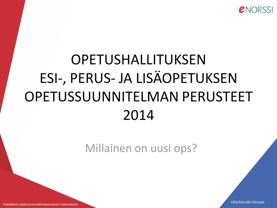 OPETUSSUUNNITELMAN