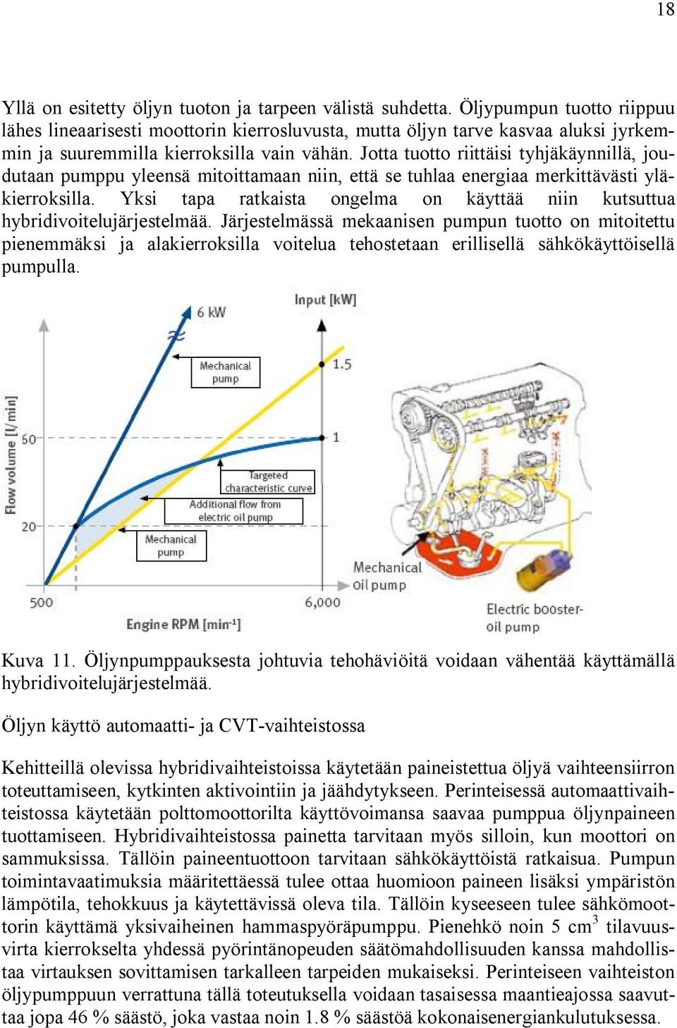 Jotta tuotto riittäisi tyhjäkäynnillä, joudutaan pumppu yleensä mitoittamaan niin, että se tuhlaa energiaa merkittävästi yläkierroksilla.