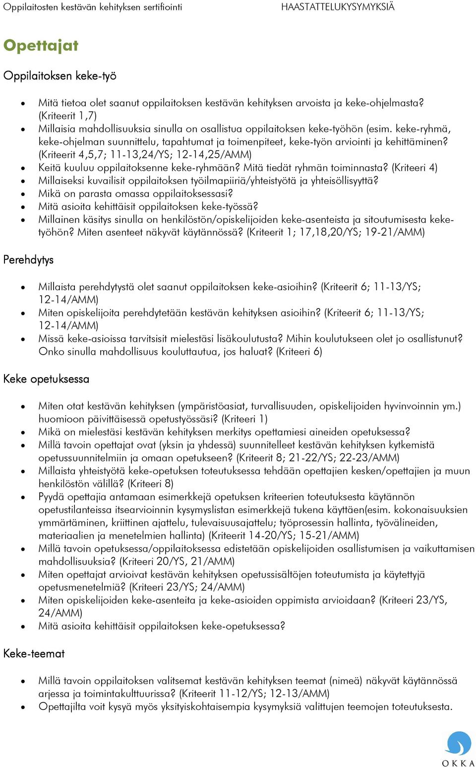 (Kriteerit 4,5,7; 11-13,24/YS; 12-14,25/AMM) Keitä kuuluu oppilaitoksenne keke-ryhmään? Mitä tiedät ryhmän toiminnasta?