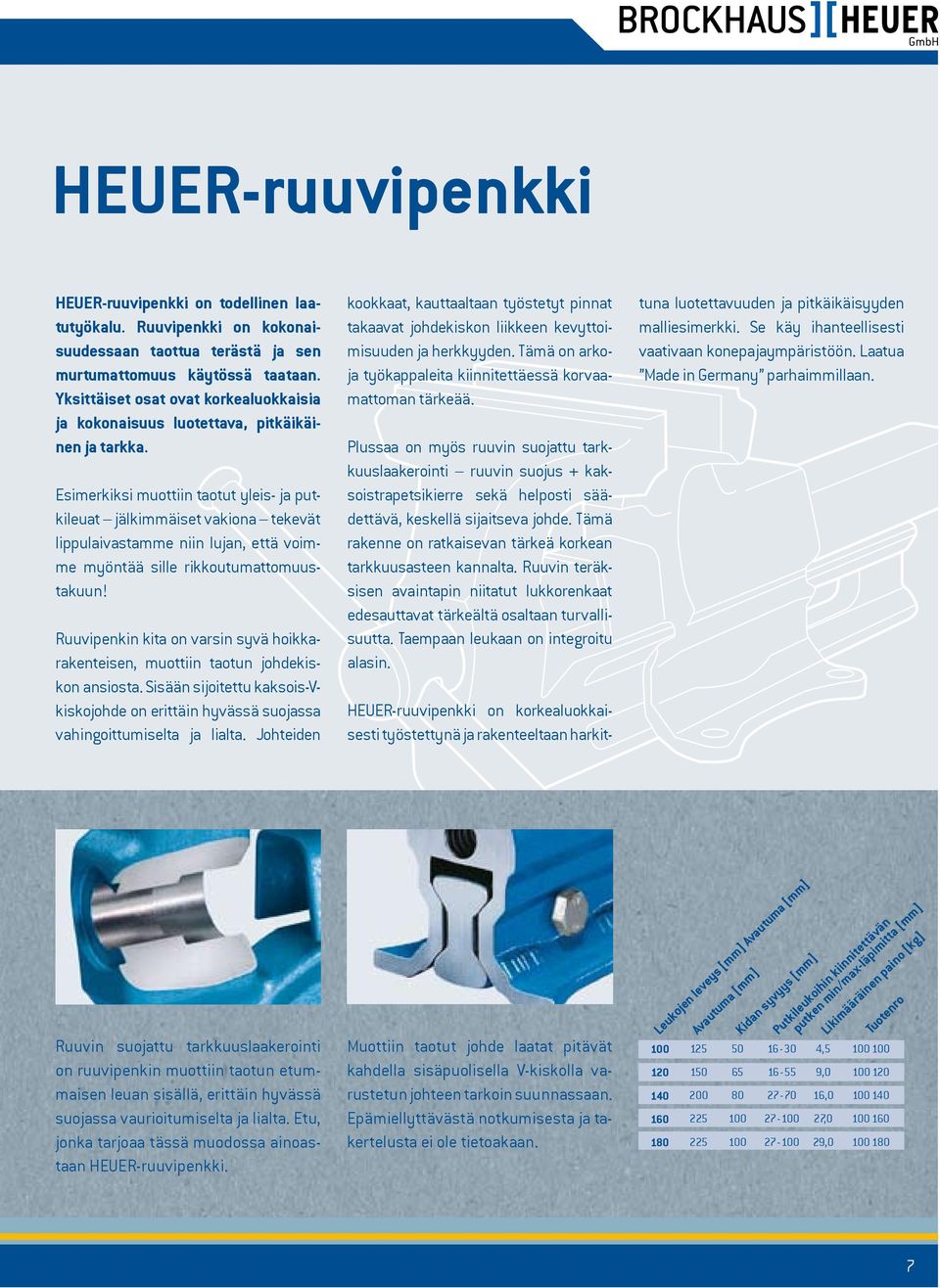 Esimerkiksi muottiin taotut yleis- ja putkileuat jälkimmäiset vakiona tekevät lippulaivastamme niin lujan, että voimme myöntää sille rikkoutumattomuustakuun!