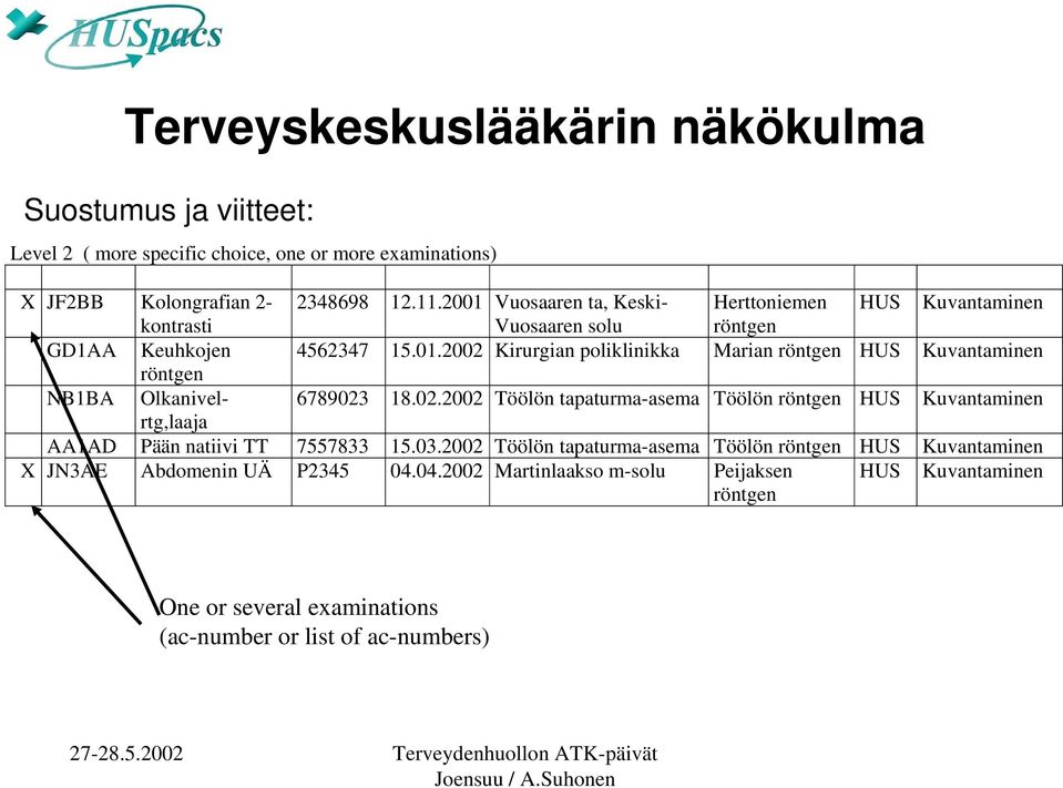 02.2002 Töölön tapaturma-asema Töölön röntgen HUS Kuvantaminen AA1AD Pään natiivi TT 7557833 15.03.
