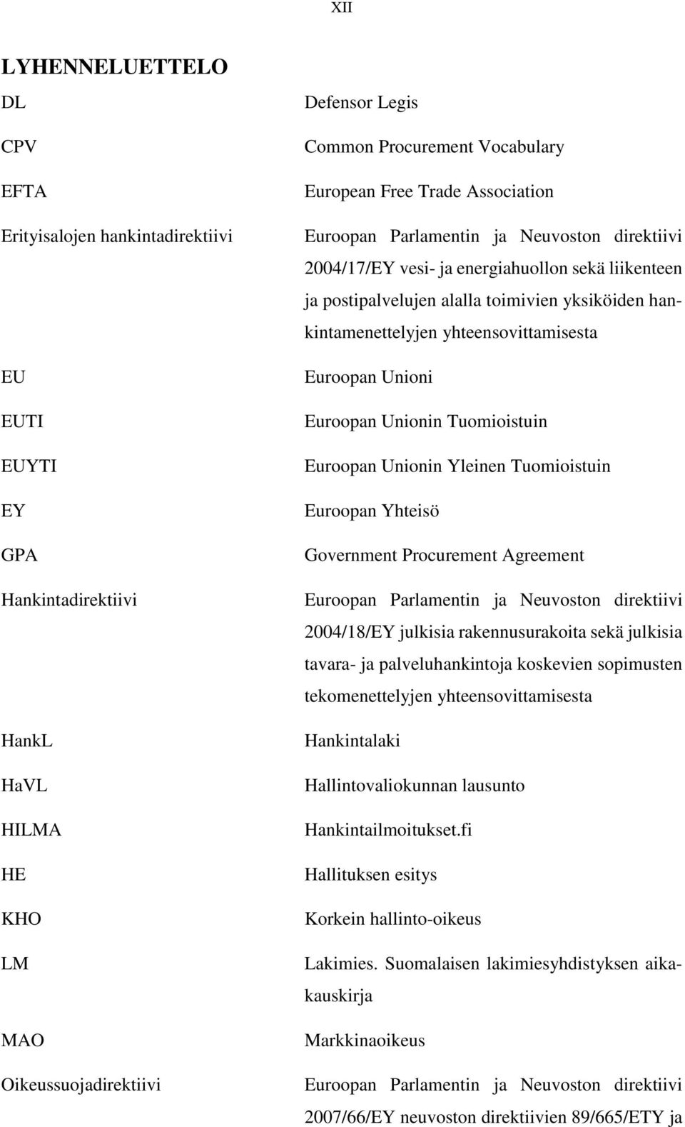 hankintamenettelyjen yhteensovittamisesta Euroopan Unioni Euroopan Unionin Tuomioistuin Euroopan Unionin Yleinen Tuomioistuin Euroopan Yhteisö Government Procurement Agreement Euroopan Parlamentin ja