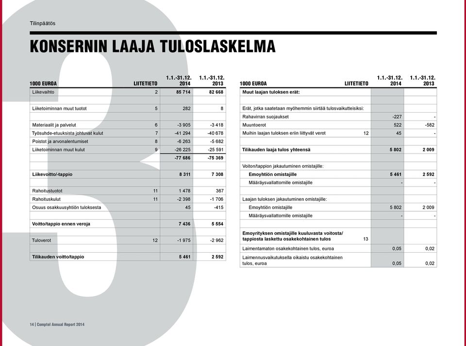 2013 1000 EUROA LIITETIETO 1.1.-31.12.