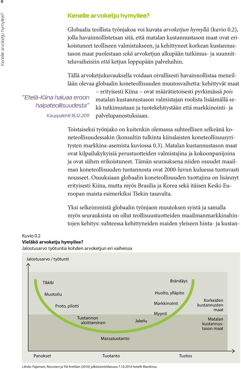 tutkimus- ja suunnitteluvaiheisiin että ketjun loppupään palveluihin.