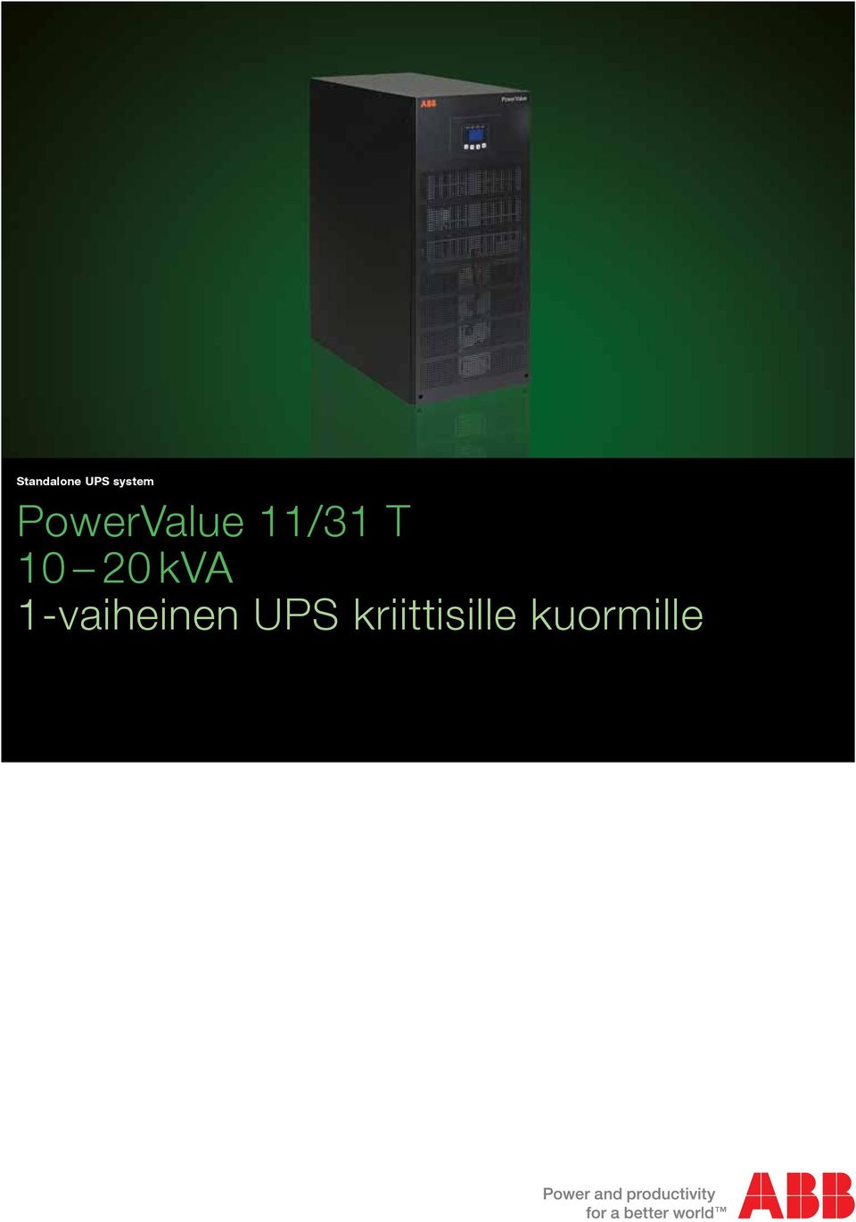 20 kva 1-vaiheinen UPS