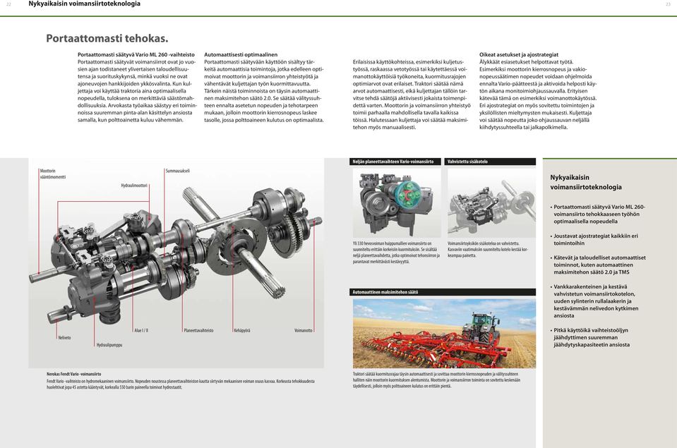 ajoneuvojen hankkijoiden ykkösvalinta. Kun kuljettaja voi käyttää traktoria aina optimaalisella nopeudella, tuloksena on merkittäviä säästömahdollisuuksia.
