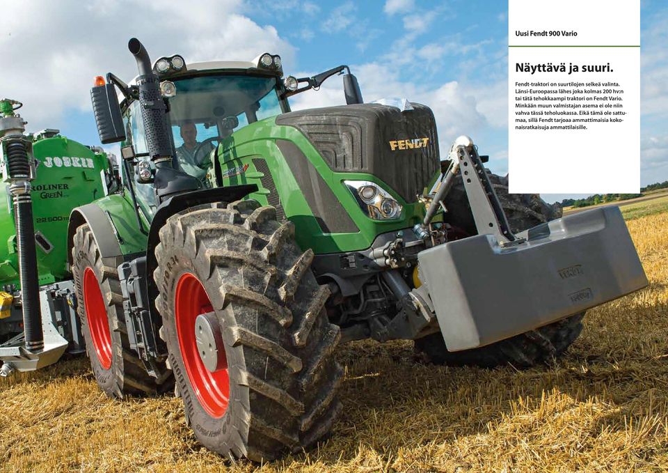Länsi-Euroopassa lähes joka kolmas 200 hv:n tai tätä tehokkaampi traktori on Fendt