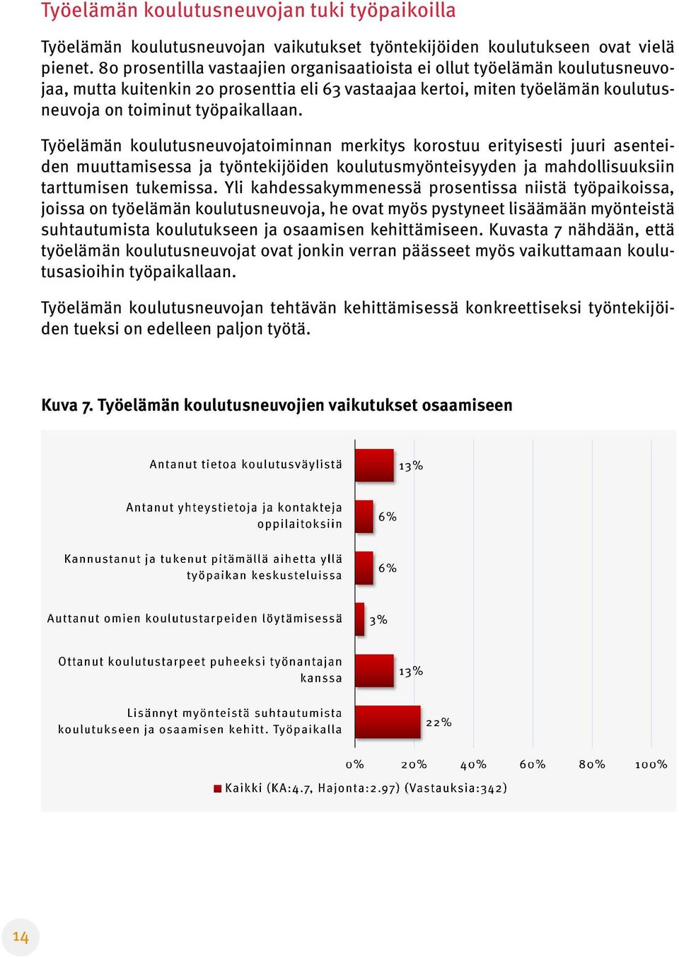 Työelämän koulutusneuvojatoiminnan merkitys korostuu erityisesti juuri asenteiden muuttamisessa ja työntekijöiden koulutusmyönteisyyden ja mahdollisuuksiin tarttumisen tukemissa.