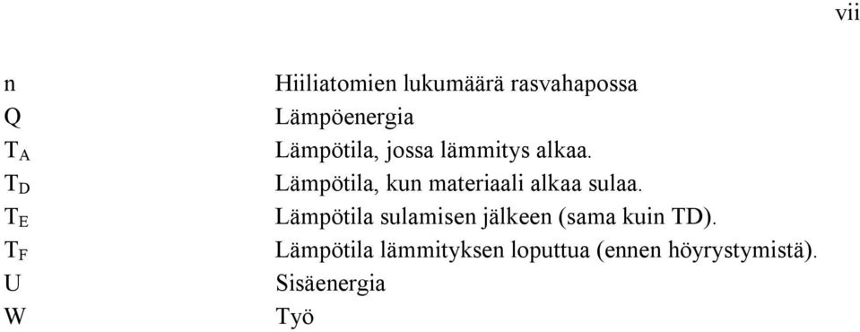 Lämpötila, kun materiaali alkaa sulaa.