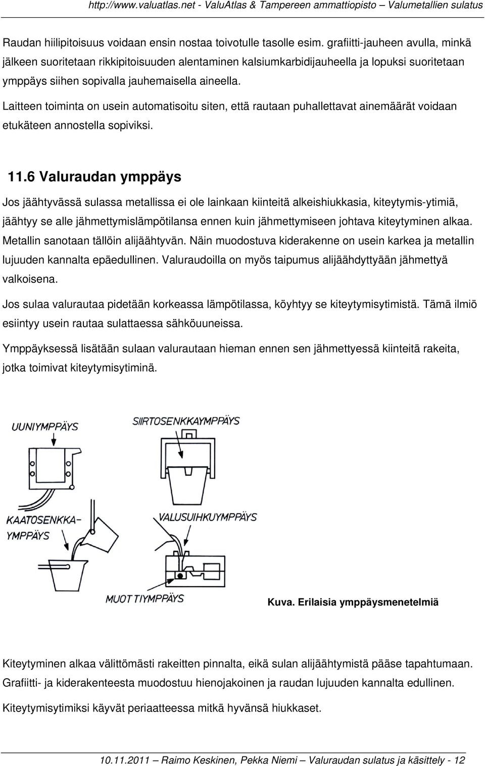 Laitteen toiminta on usein automatisoitu siten, että rautaan puhallettavat ainemäärät voidaan etukäteen annostella sopiviksi. 11.