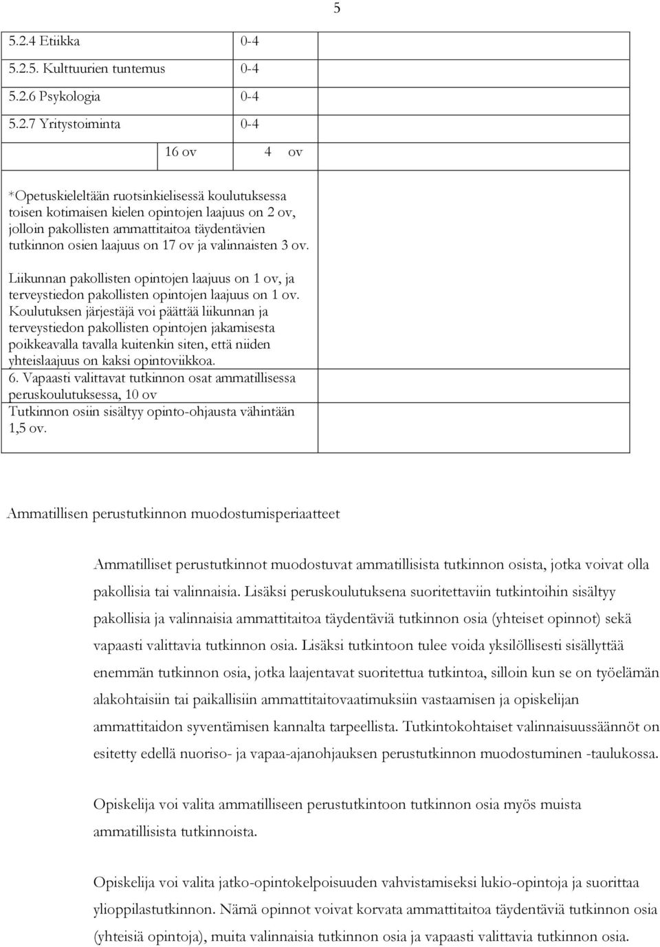 5. Kulttuurien tuntemus 0-4 5.2.