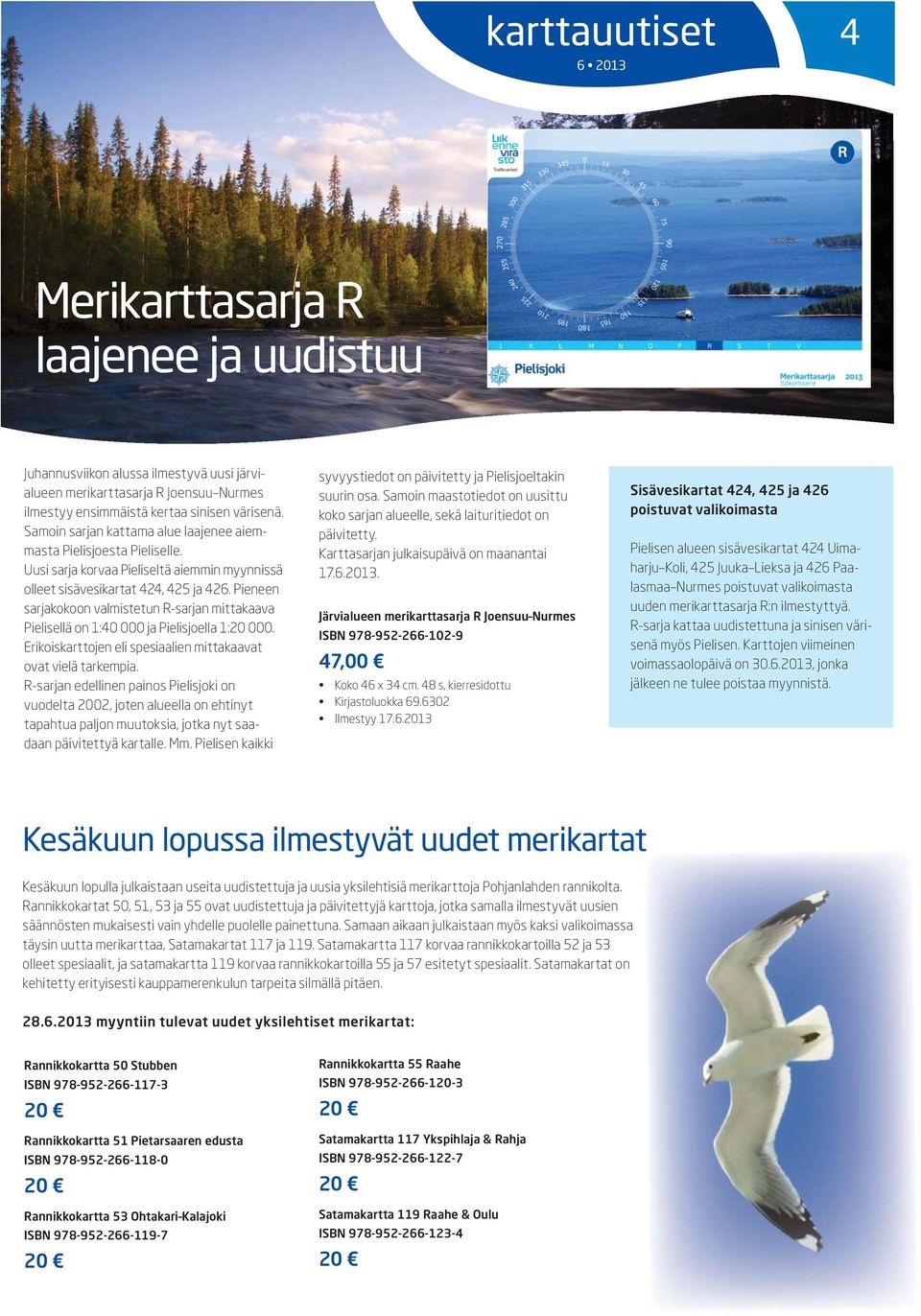 Pieneen sarjakokoon valmistetun R-sarjan mittakaava Pielisellä on 1:40 000 ja Pielisjoella 1:20 000. Erikoiskarttojen eli spesiaalien mittakaavat ovat vielä tarkempia.
