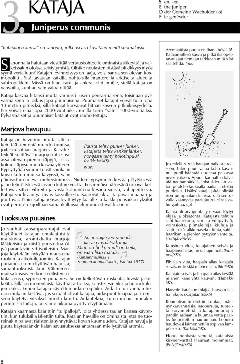 Katajan levinneisyys on laaja, voisi sanoa sen olevan kosmopoliitti. Sitä tavataan kaikilla pohjoisilla mantereilla arktiselta alueelta subtropiikkiin.