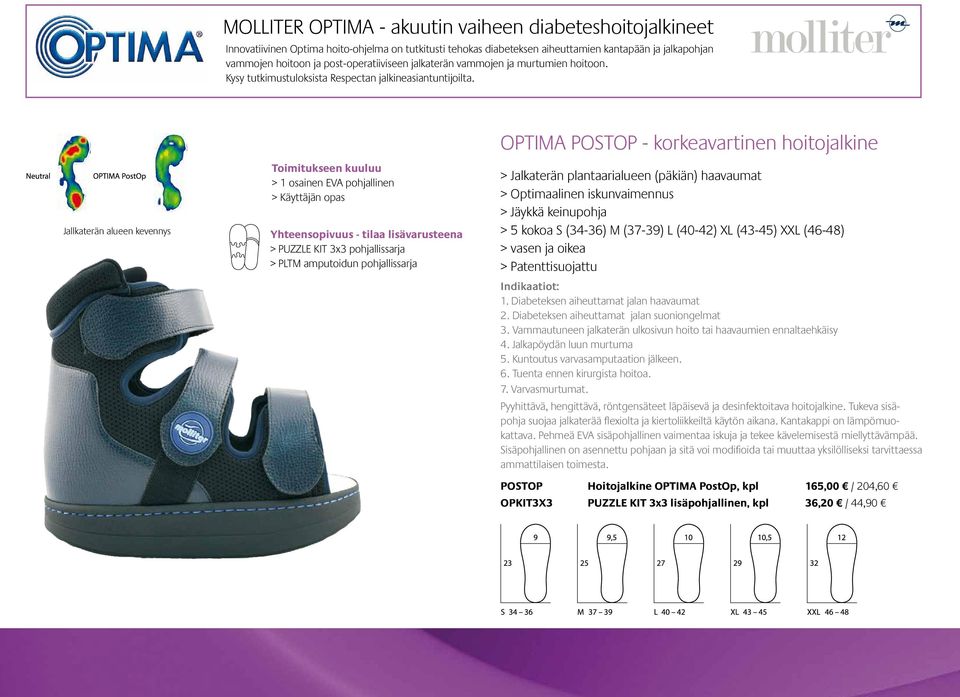 OPTIMA POSTOP - korkeavartinen hoitojalkine Jallkaterän alueen kevennys Toimitukseen kuuluu > 1 osainen EVA pohjallinen > Käyttäjän opas Yhteensopivuus - tilaa lisävarusteena > PUZZLE KIT 3x3