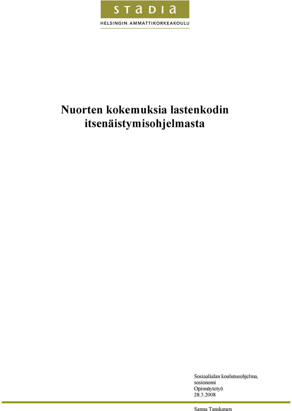 Sosiaalialan koulutusohjelma,