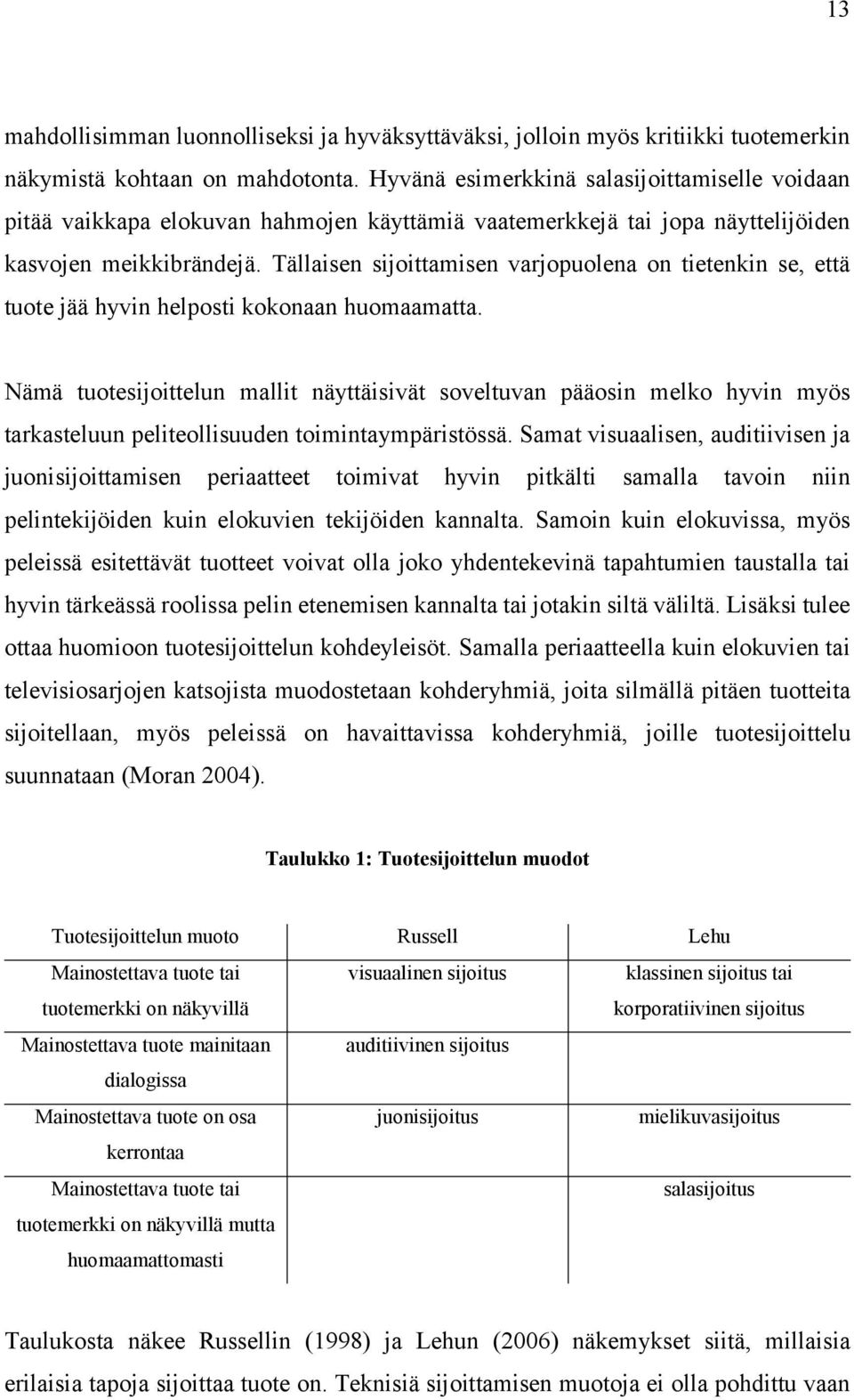 Tällaisen sijoittamisen varjopuolena on tietenkin se, että tuote jää hyvin helposti kokonaan huomaamatta.