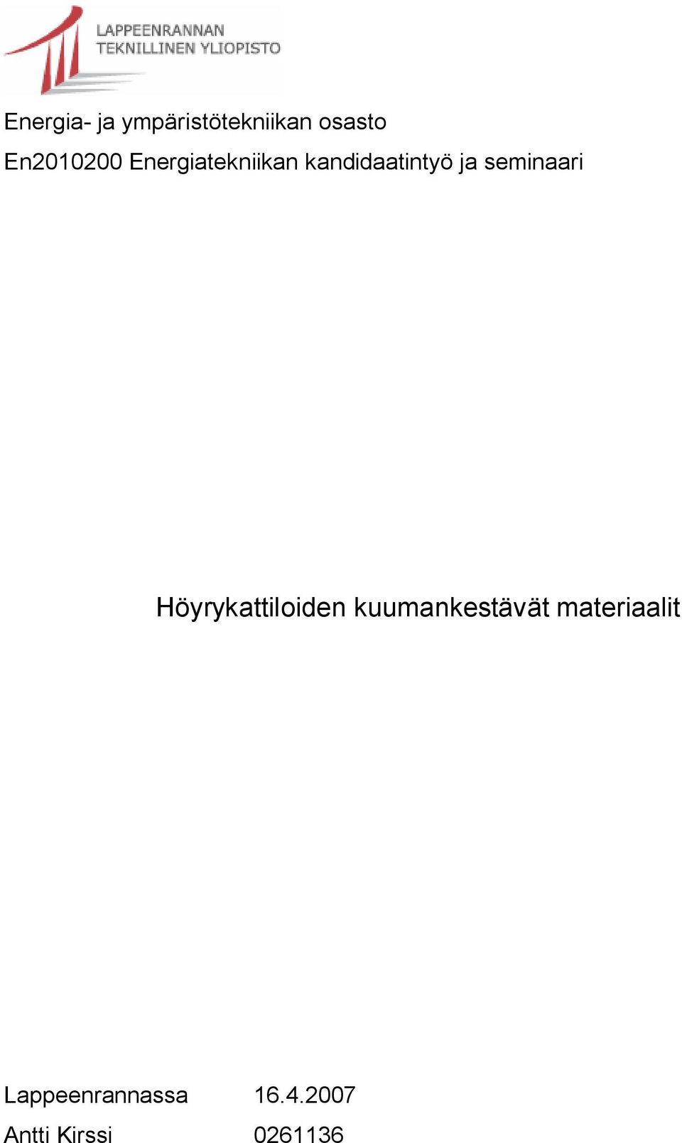 seminaari Höyrykattiloiden kuumankestävät