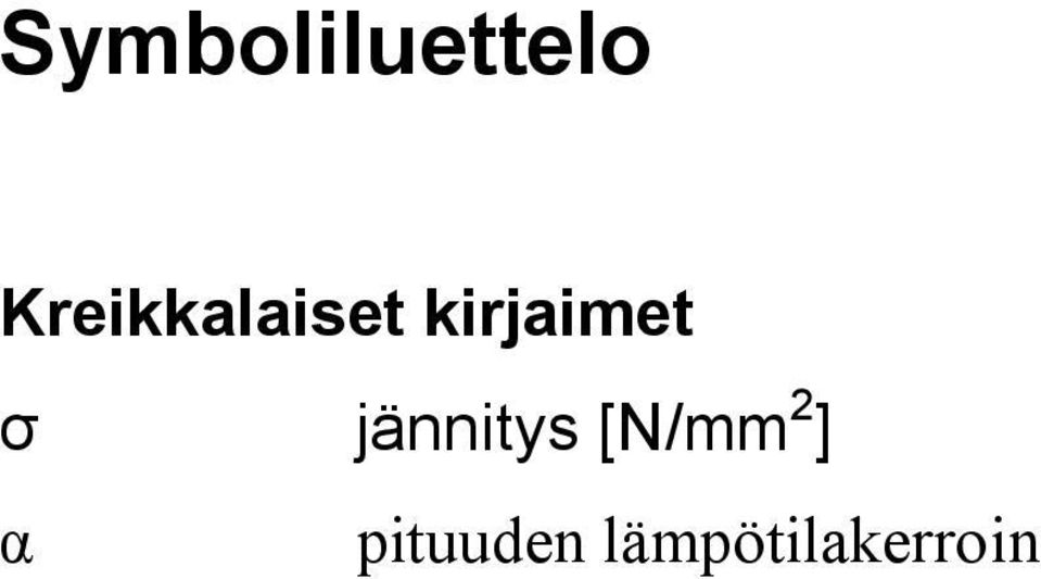 kirjaimet jännitys