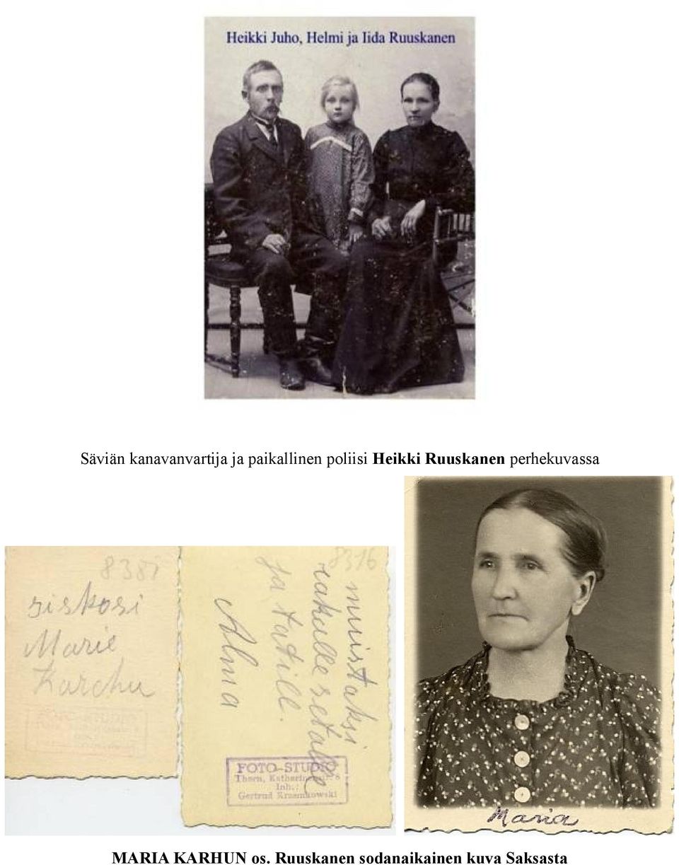 Ruuskanen perhekuvassa MARIA