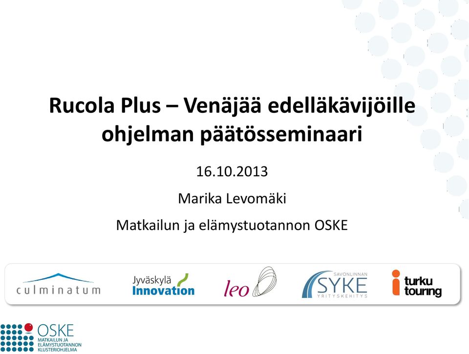 päätösseminaari 16.10.