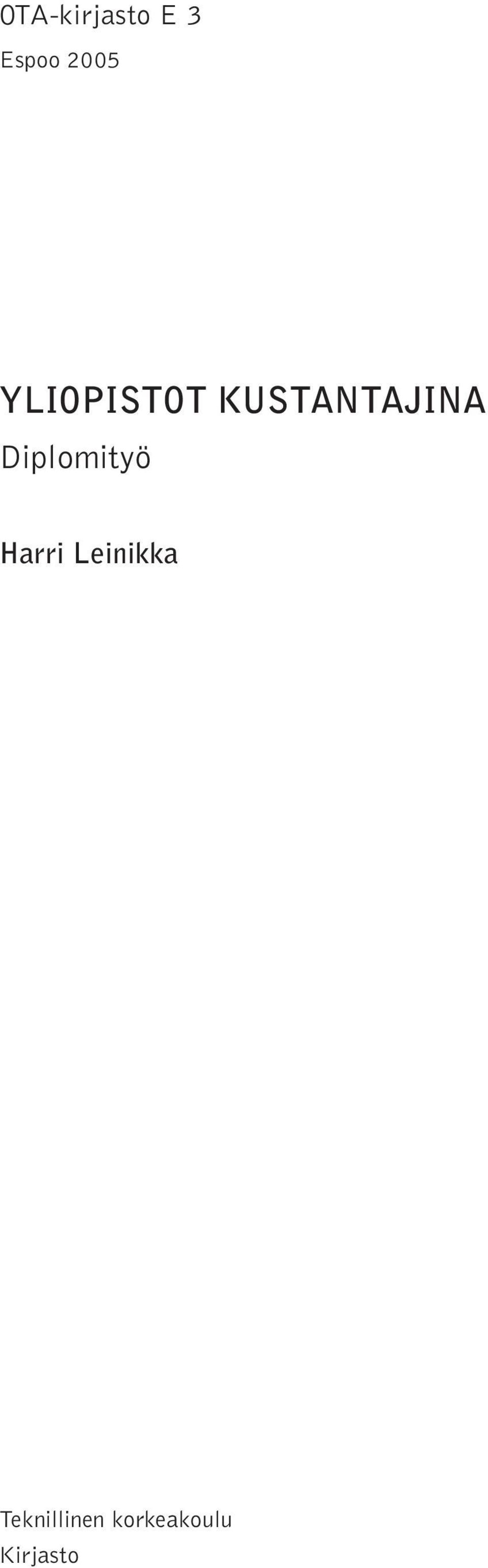 Diplomityö Harri Leinikka