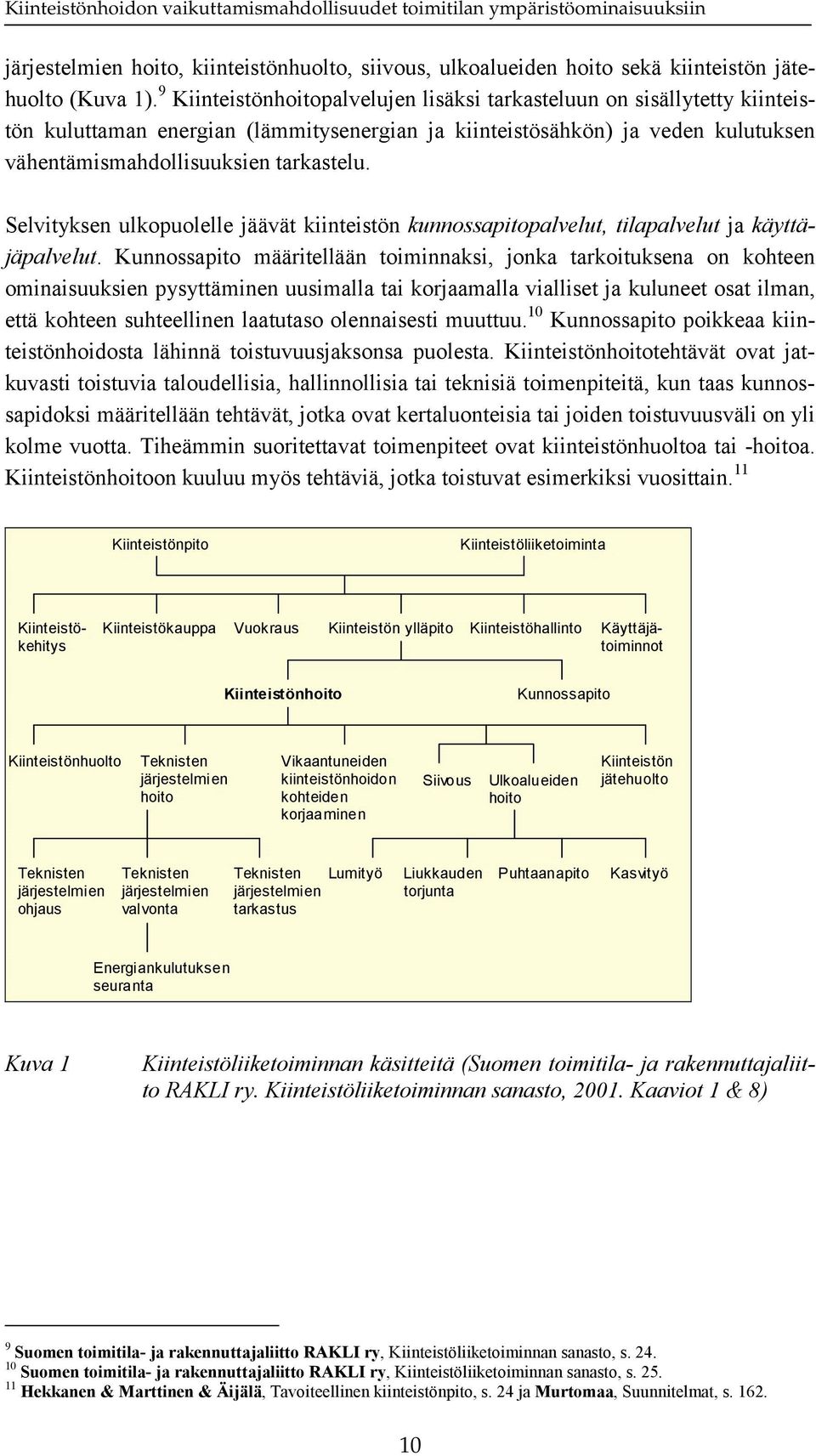 Selvityksen ulkopuolelle jäävät kiinteistön kunnossapitopalvelut, tilapalvelut ja käyttäjäpalvelut.