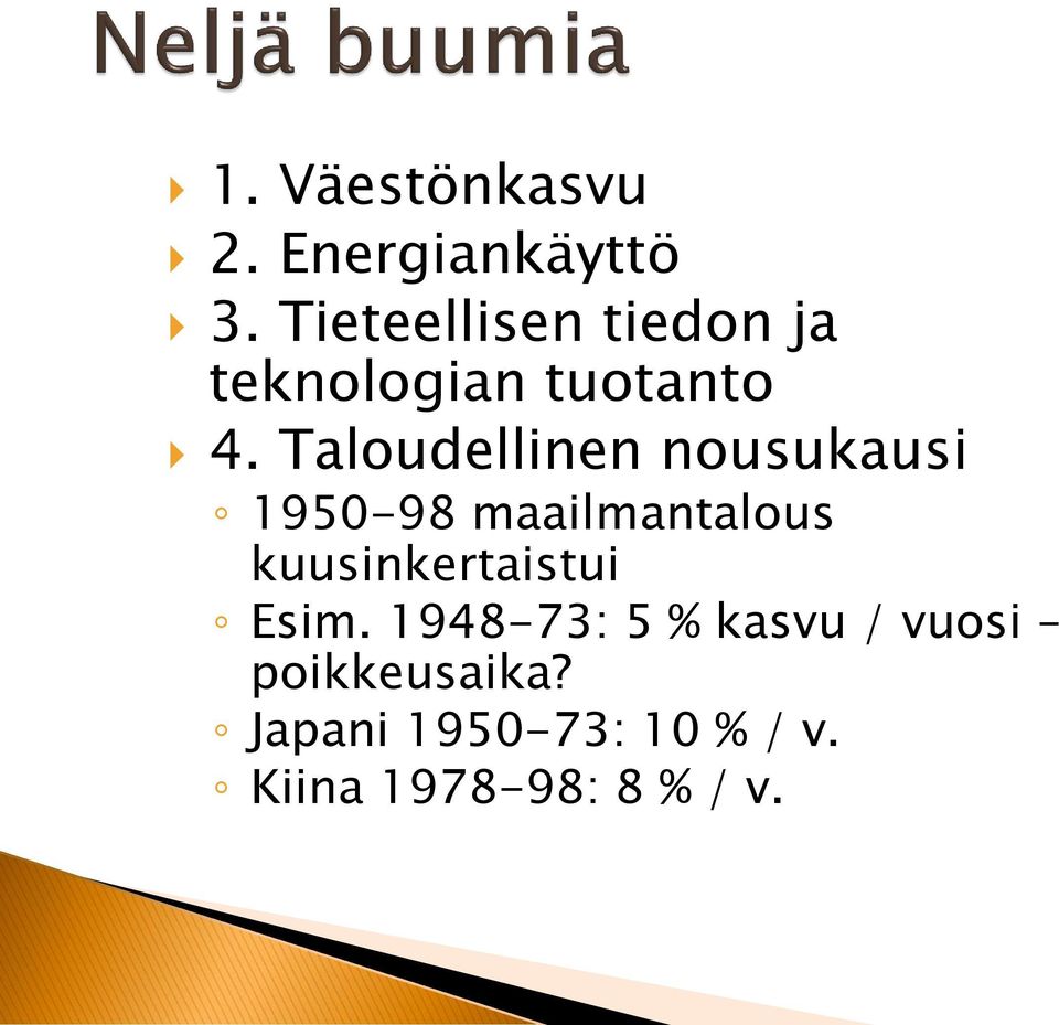 Taloudellinen nousukausi 1950-98 maailmantalous