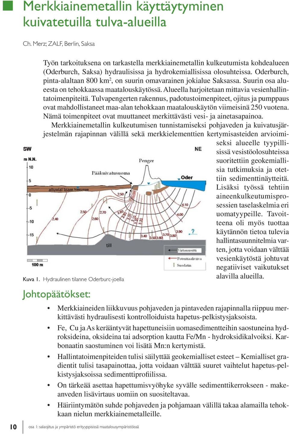 Oderburch, pinta-alaltaan 800 km 2, on suurin omavarainen jokialue Saksassa. Suurin osa alueesta on tehokkaassa maatalouskäytössä. Alueella harjoitetaan mittavia vesienhallintatoimenpiteitä.