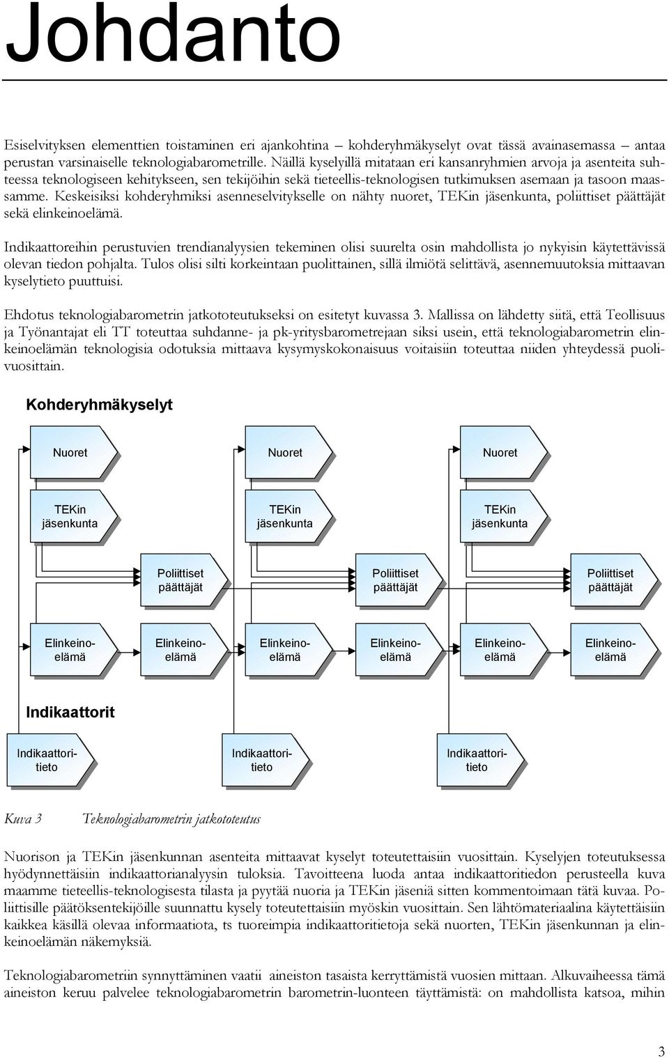 Keskeisiksi kohderyhmiksi asenneselvitykselle on nähty nuoret, TEKin jäsenkunta, poliittiset päättäjät sekä elinkeinoelämä.