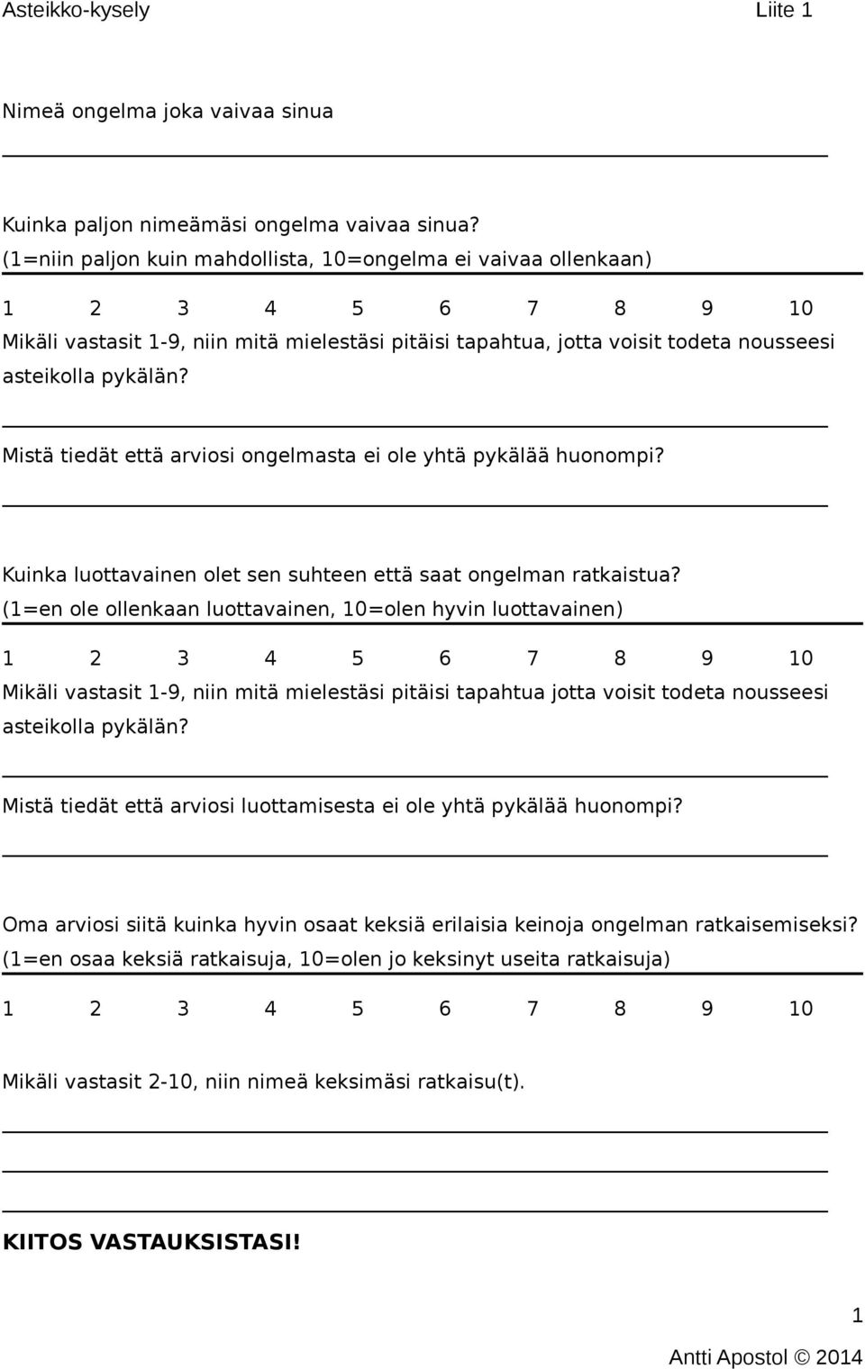 Mistä tiedät että arviosi ongelmasta ei ole yhtä pykälää huonompi? Kuinka luottavainen olet sen suhteen että saat ongelman ratkaistua?