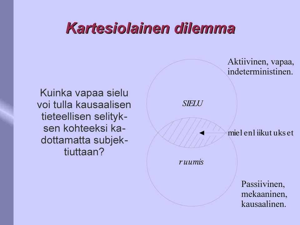 selityksen kohteeksi kadottamatta subjektiuttaan?