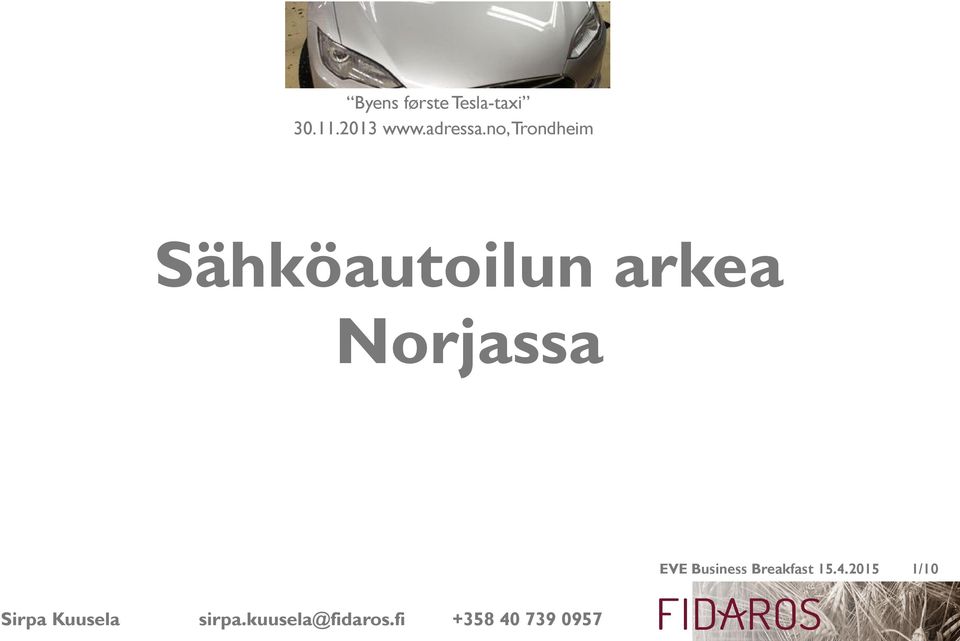 no, Trondheim Sähköautoilun