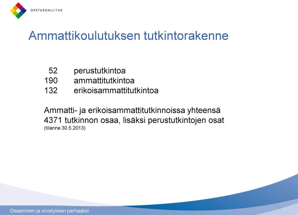 Ammatti- ja erikoisammattitutkinnoissa yhteensä 4371