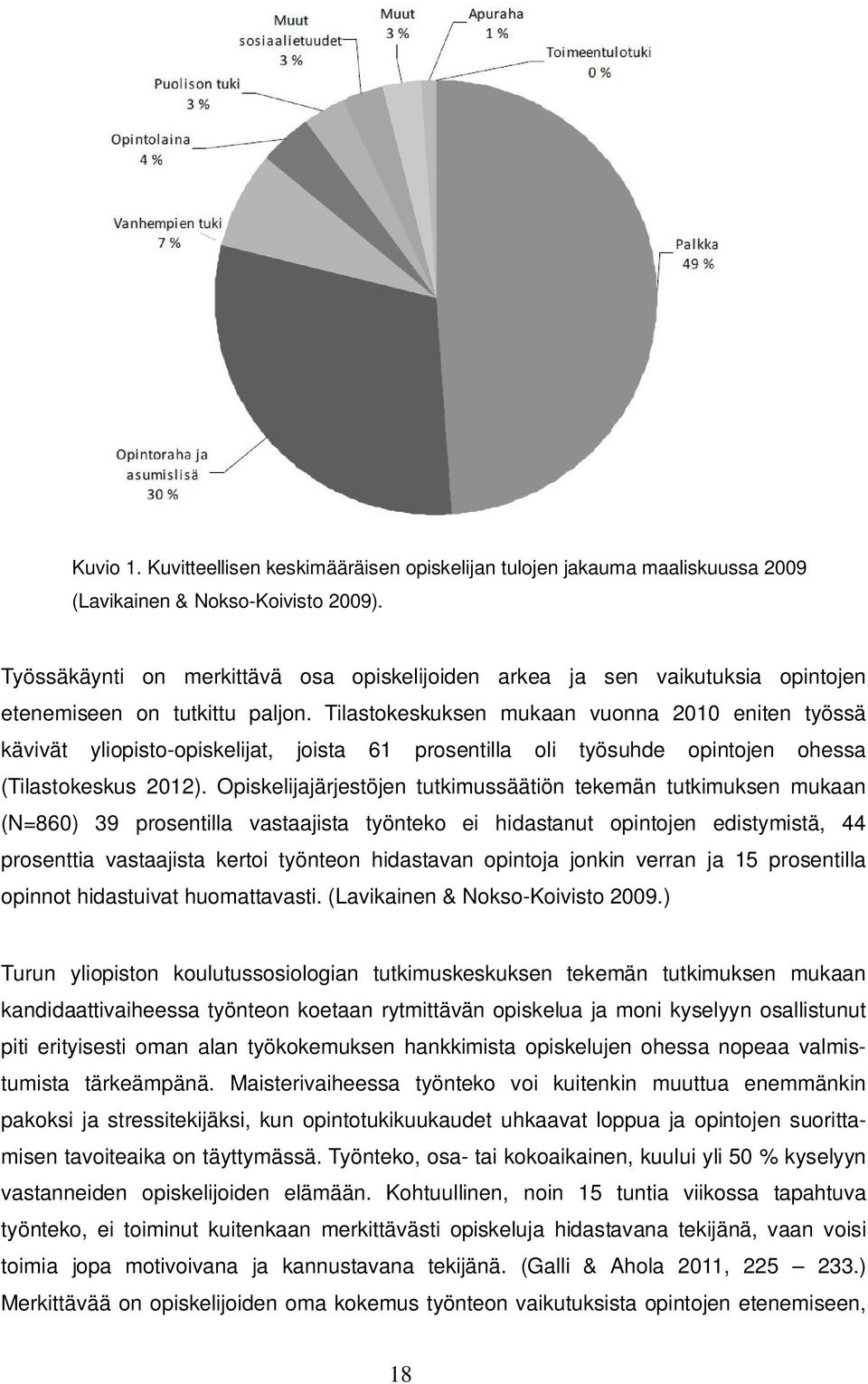 Tilastokeskuksen mukaan vuonna 2010 eniten työssä kävivät yliopisto-opiskelijat, joista 61 prosentilla oli työsuhde opintojen ohessa (Tilastokeskus 2012).