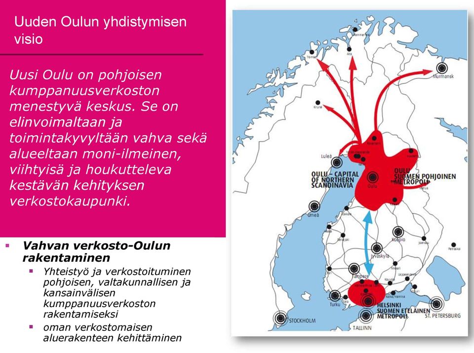 kestävän kehityksen verkostokaupunki.