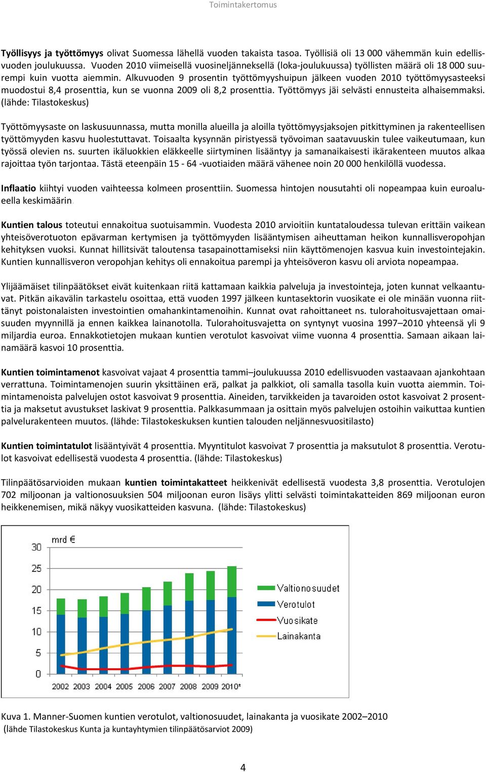 Alkuvuoden 9 prosentin työttömyyshuipun jälkeen vuoden 2010 työttömyysasteeksi muodostui 8,4 prosenttia, kun se vuonna 2009 oli 8,2 prosenttia. Työttömyys jäi selvästi ennusteita alhaisemmaksi.