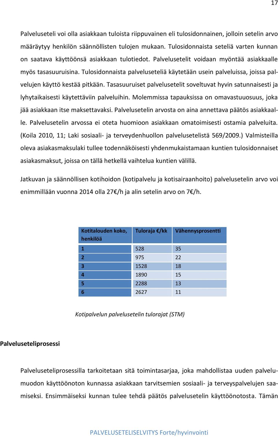 Tulosidonnaista palveluseteliä käytetään usein palveluissa, joissa palvelujen käyttö kestää pitkään.