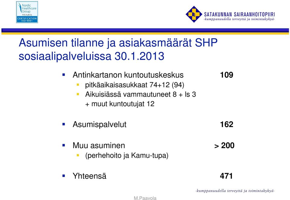 (94) Aikuisiässä vammautuneet 8 + ls 3 + muut kuntoutujat 12