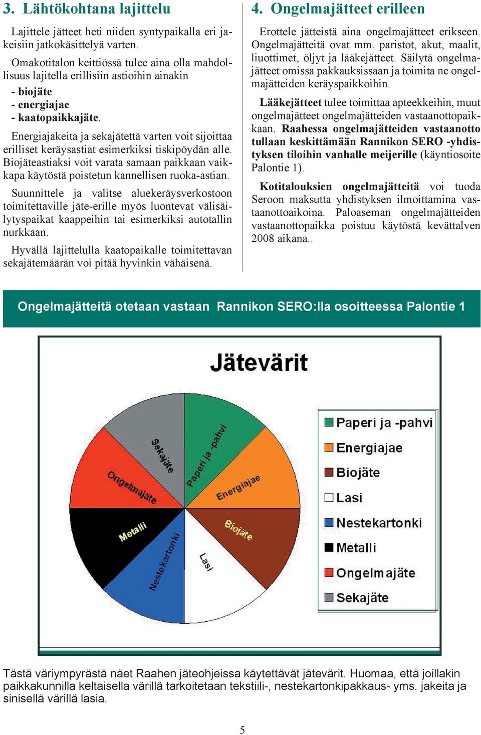 Energiajakeita ja sekajätettä varten voit sijoittaa erilliset keräysastiat esimerkiksi tiskipöydän alle.