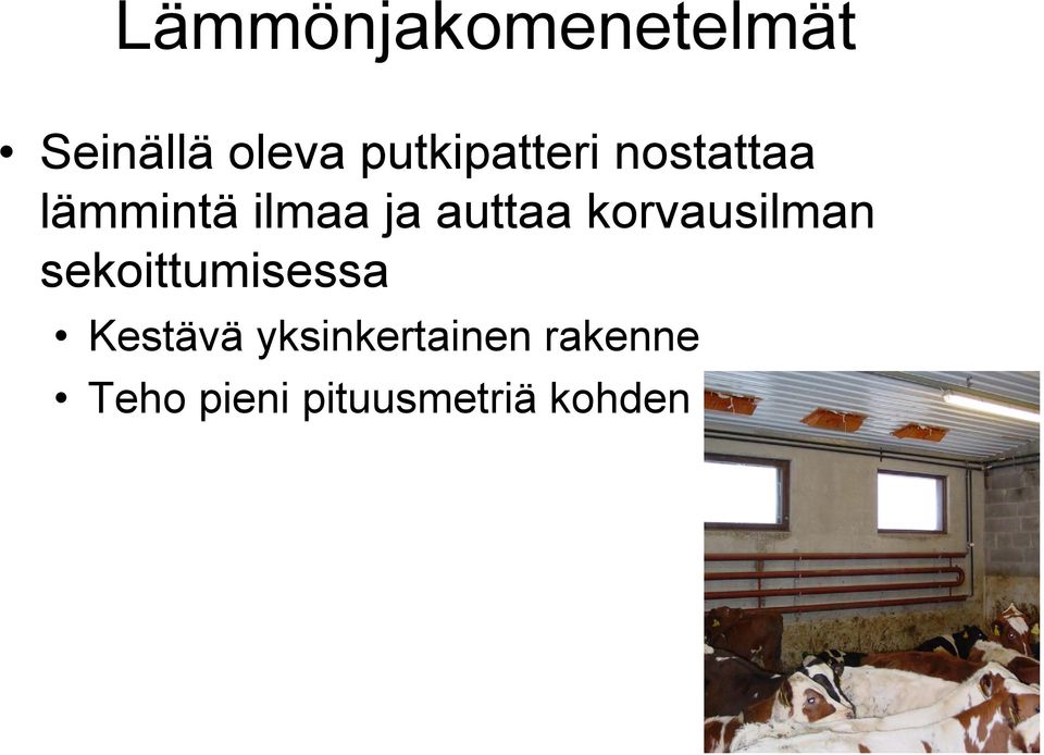 auttaa korvausilman sekoittumisessa Kestävä