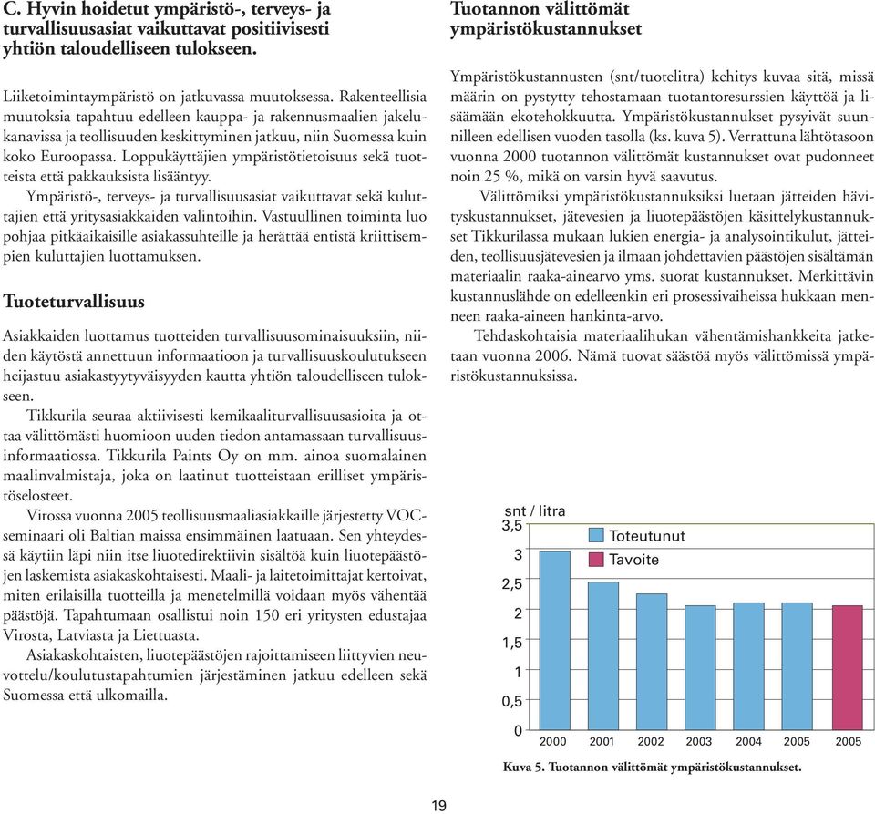 Loppukäyttäjien ympäristötietoisuus sekä tuotteista että pakkauksista lisääntyy. Ympäristö-, terveys- ja turvallisuusasiat vaikuttavat sekä kuluttajien että yritysasiakkaiden valintoihin.