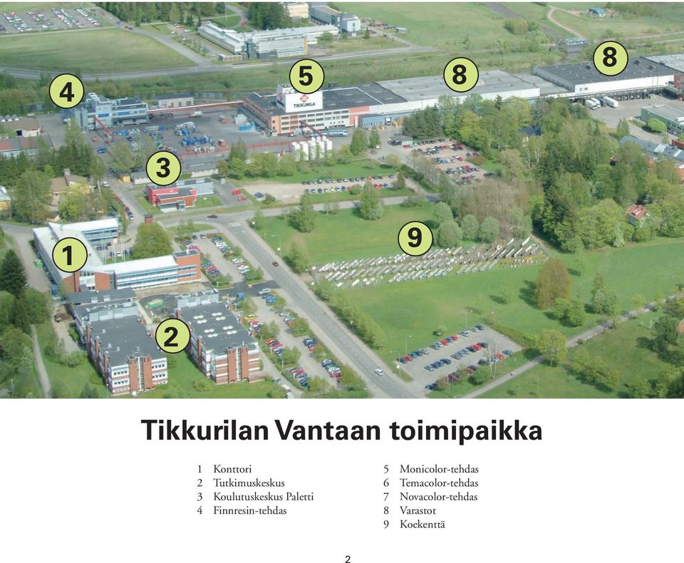 Paletti 4 Finnresin-tehdas 5 Monicolor-tehdas 6