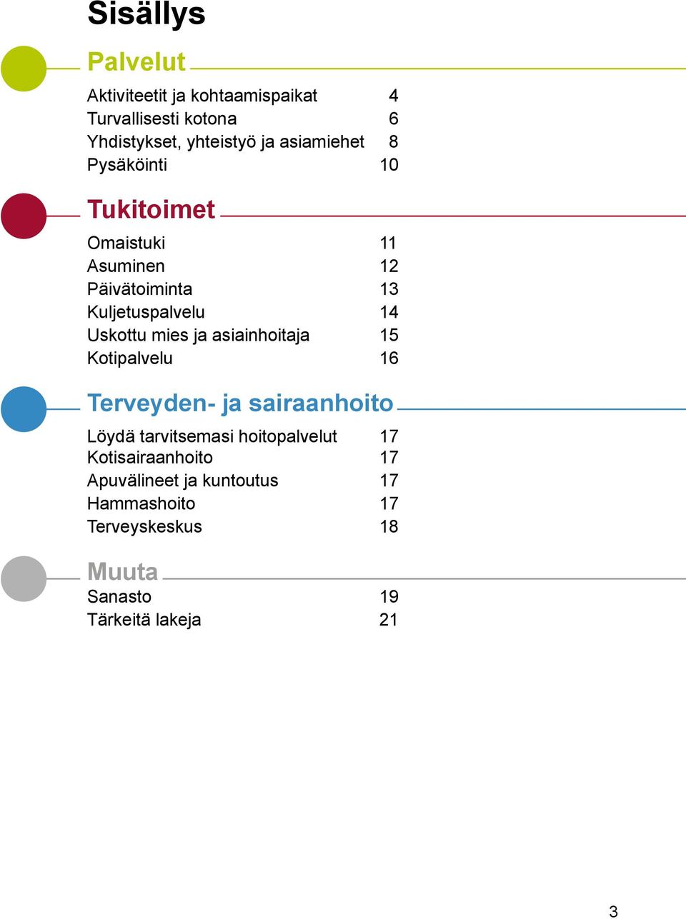 mies ja asiainhoitaja 15 Kotipalvelu 16 Terveyden- ja sairaanhoito Löydä tarvitsemasi hoitopalvelut 17