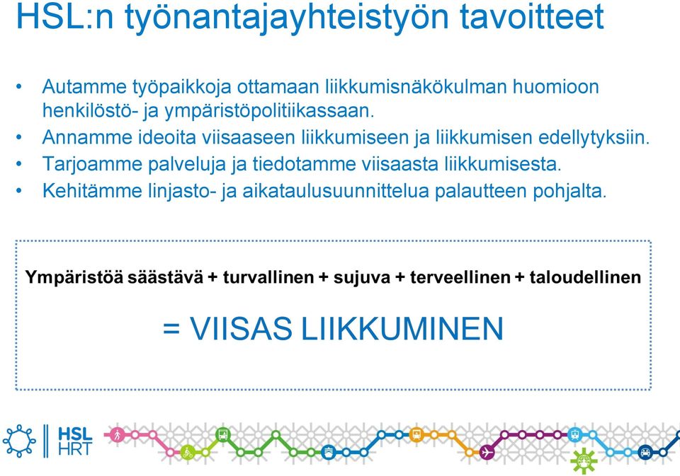 Annamme ideoita viisaaseen liikkumiseen ja liikkumisen edellytyksiin.