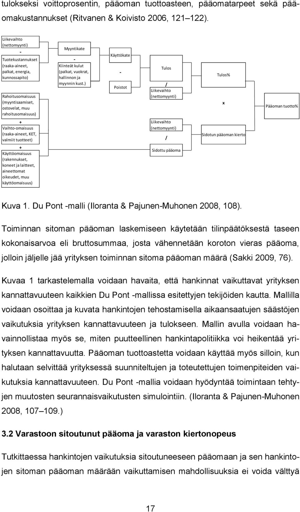 ) Rahoitusomaisuus (myyntisaamiset, ostovelat, muu rahoitusomaisuus) - / Liikevaihto (nettomyynti) + Liikevaihto Vaihto-omaisuus (nettomyynti) (raaka-aineet, KET, valmiit tuotteet) / + Käyttöomaisuus