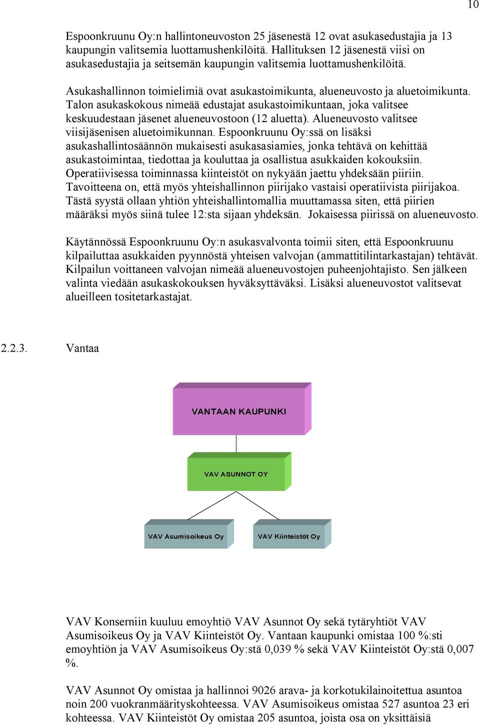 Talon asukaskokous nimeää edustajat asukastoimikuntaan, joka valitsee keskuudestaan jäsenet alueneuvostoon (12 aluetta). Alueneuvosto valitsee viisijäsenisen aluetoimikunnan.